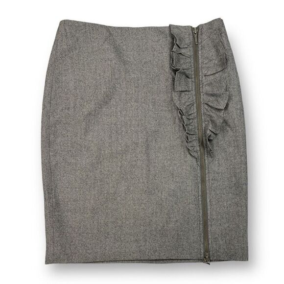 Banana Republic Ruffle Wool Skirt Size 4 - Picture 1 of 6